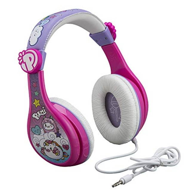Kids Headphones for Kids Pikmi Pops Adjustable Stereo Tangle-Free 3.5mm Jack Wired Cord Over Ear Headset for Children Parental Volume Control Kid Friendly Safe Perfect for School Home Travel