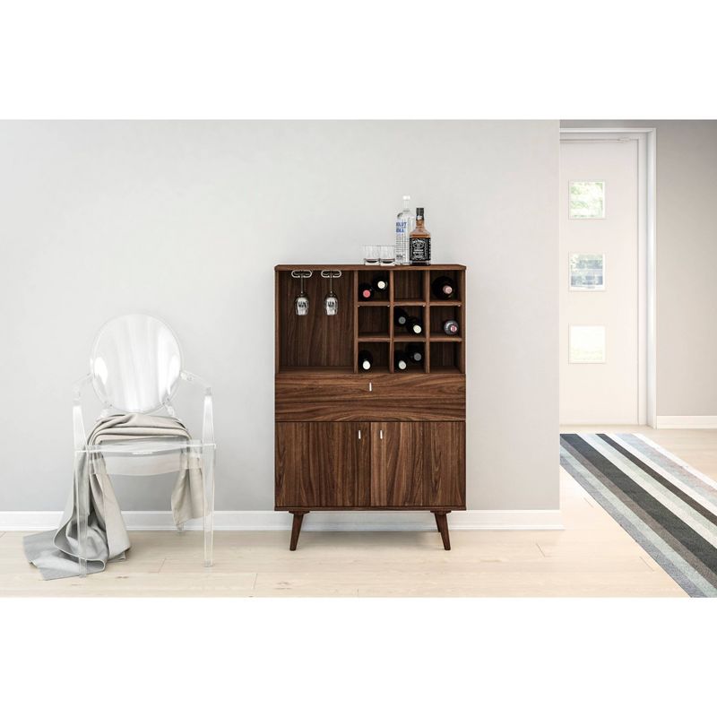 Napa Bar Cabinet Dark Brown - Chique