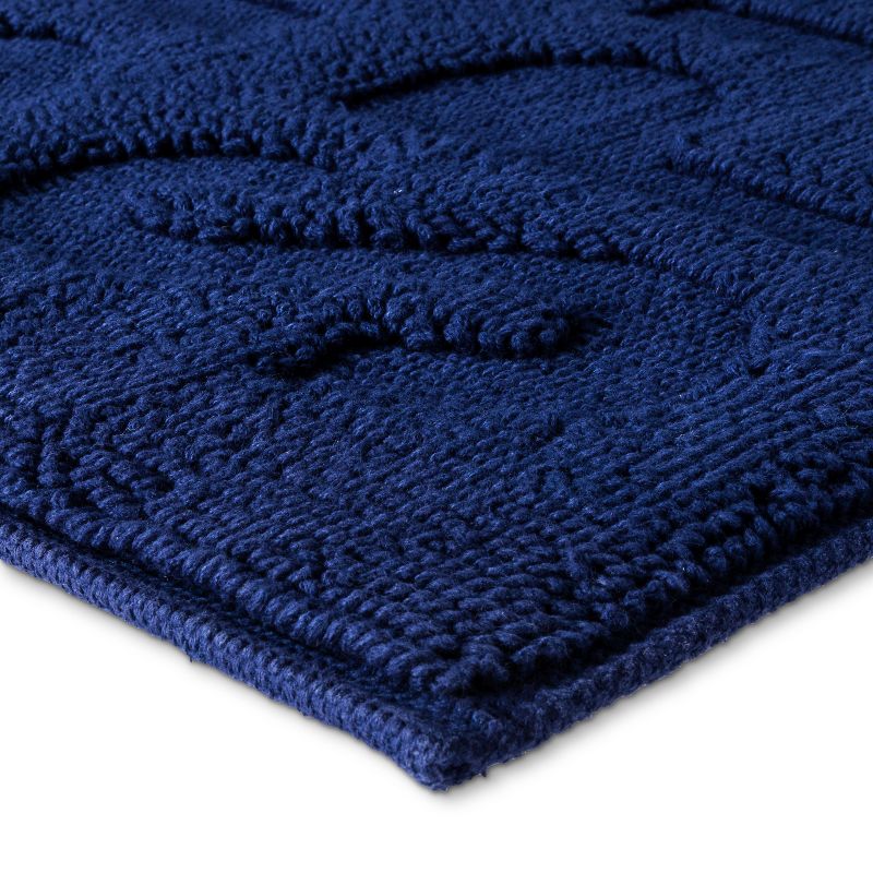 20"x34" Woven Splish Splash Bath Mat Blue - Pillowfort™