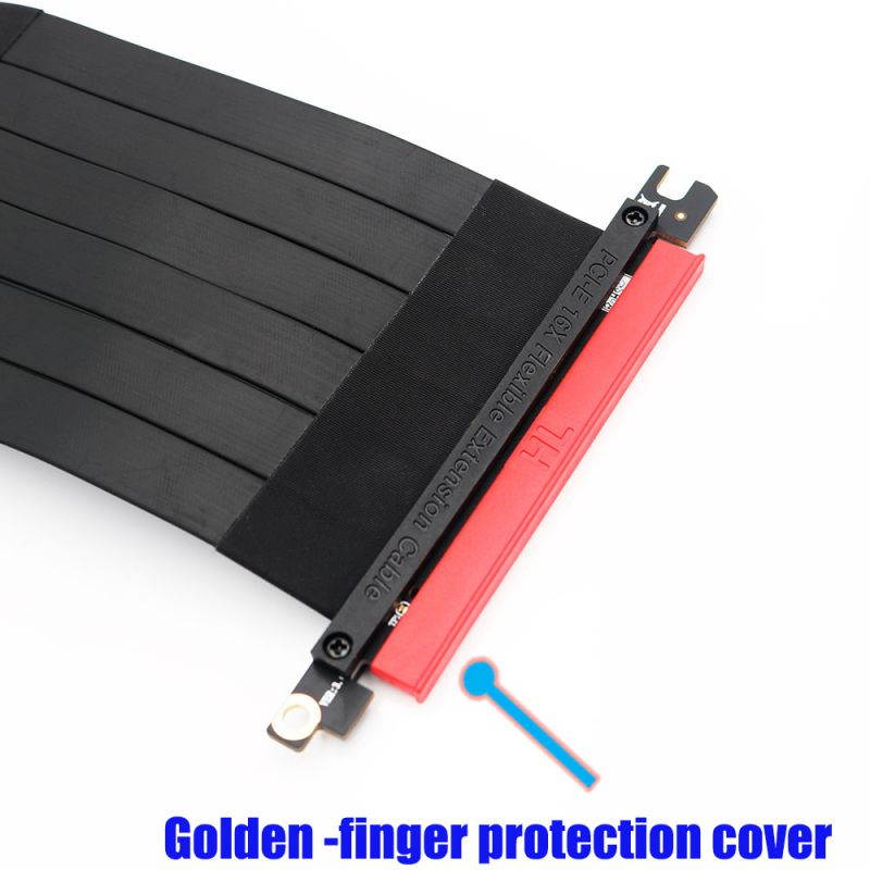 High Quality 90&deg; PCI-e  PCI Express 16X Extension cable with Gold-plated connector