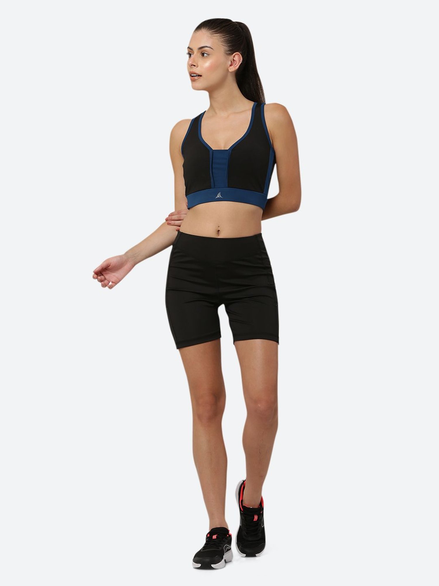 Fitleasure Black Non Wired Padded Sports Bra