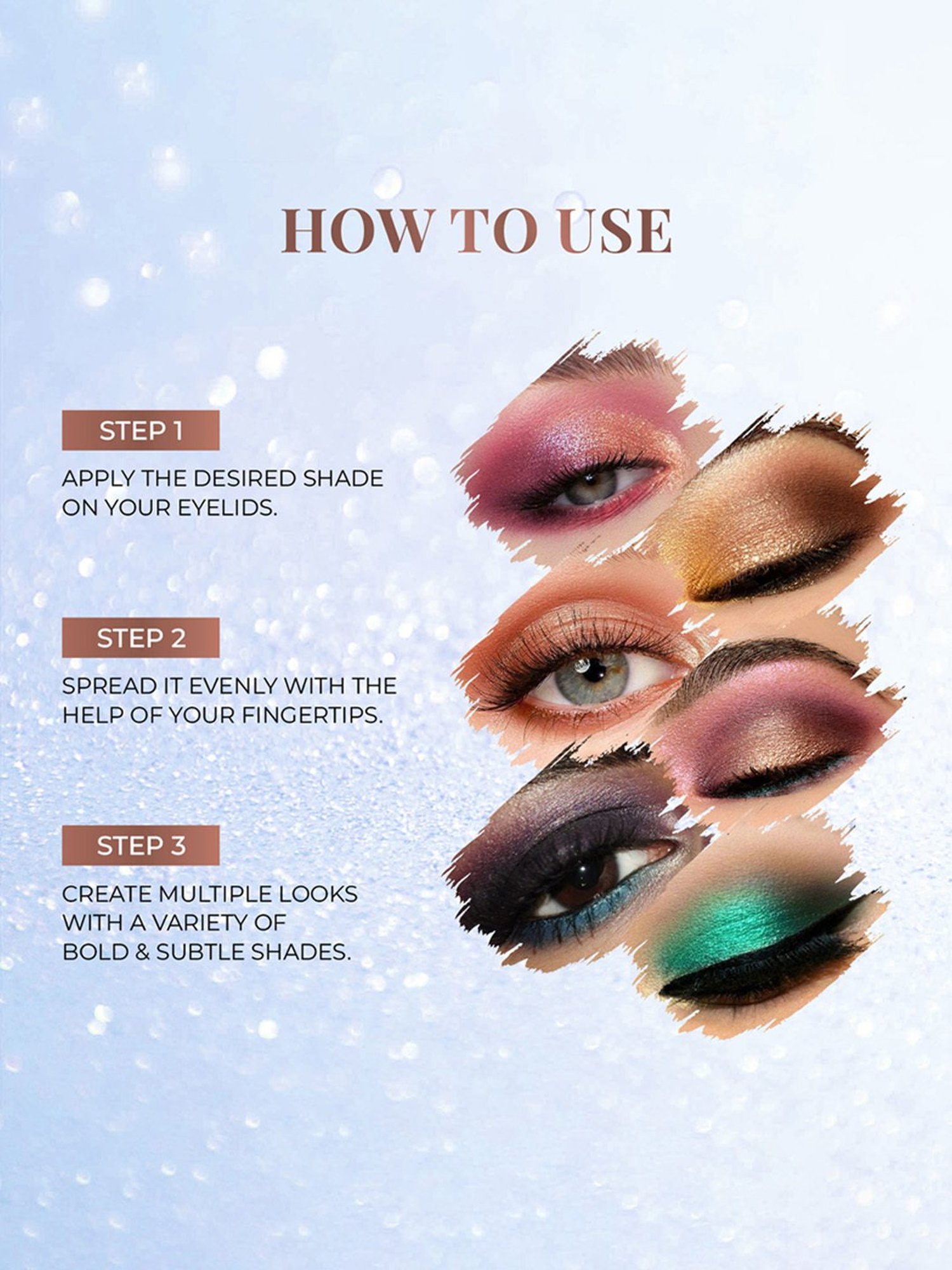 JUST HERBS 8 In 1 Eye Shadow Lidsticks Infinity & Beyond - Pack of 8