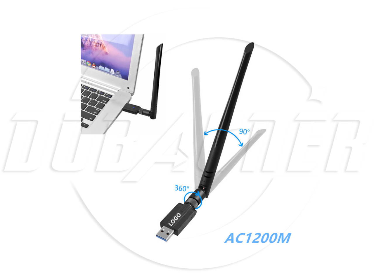 SA Mini USB  WiFi adapter 600Mbps dual-band wireless network adapter 802.11 AC 5dBi antenna, suitable for desktop laptops WiFi dongle compatible with Windows XP / Vista / 7/8 / 8.1 / 10 Mac