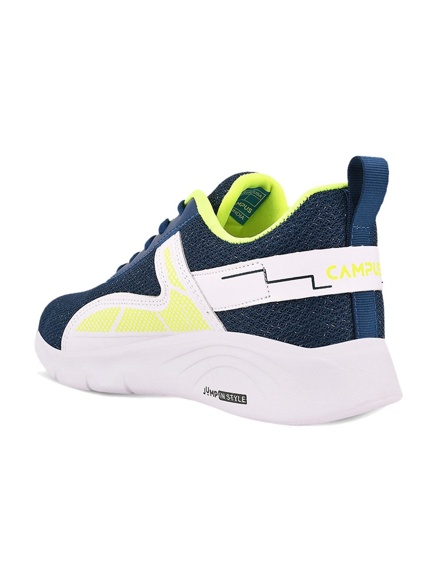 Campus Kids RENLY JR Blue & Fern Green Running Shoes