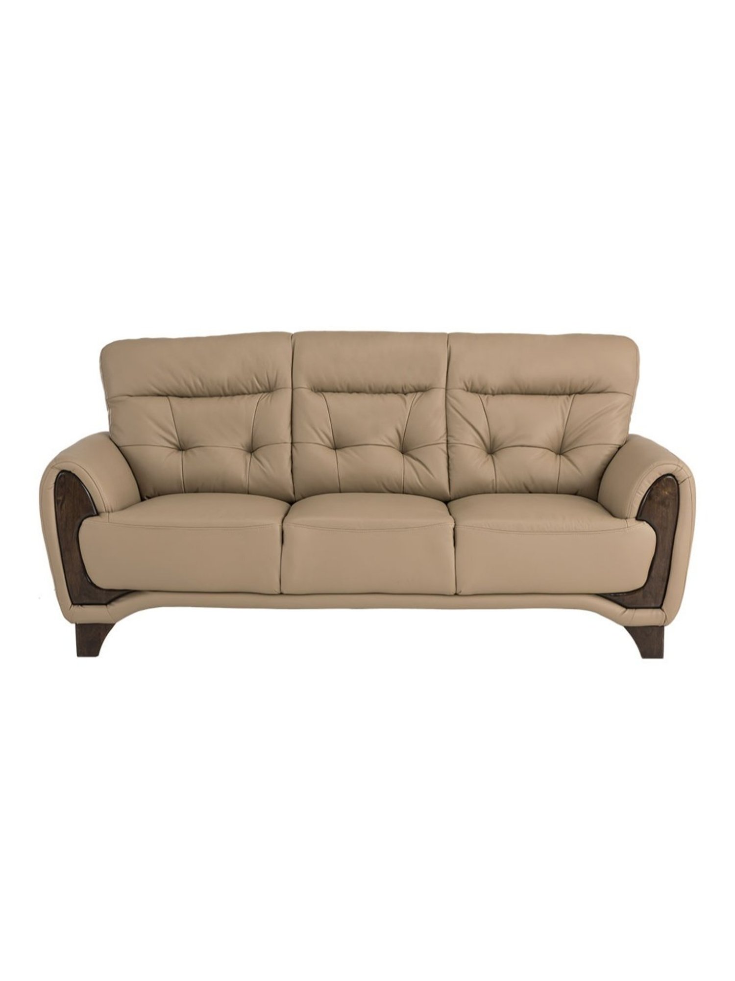 Durian Berry Black Premium Leatherette 2 Seater Sofa