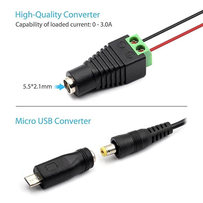 36W Universal 3V 4.5V 5V 6V 7.5V 9V 12V AC DC Adapter Power Supply for LCD LED Light Strip Router HUB Speaker Smart Phone Tablet Kindle and Echo Dot TV Box 1A 1.5A 2A 2.5A 3A 3000mA Amp Max.