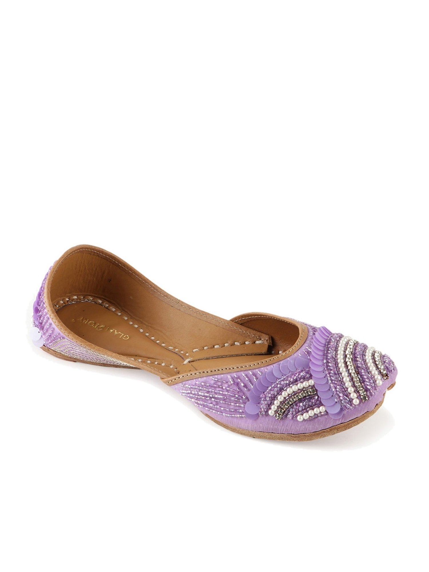 Glam Story Women's Purple Ethnic Juttis