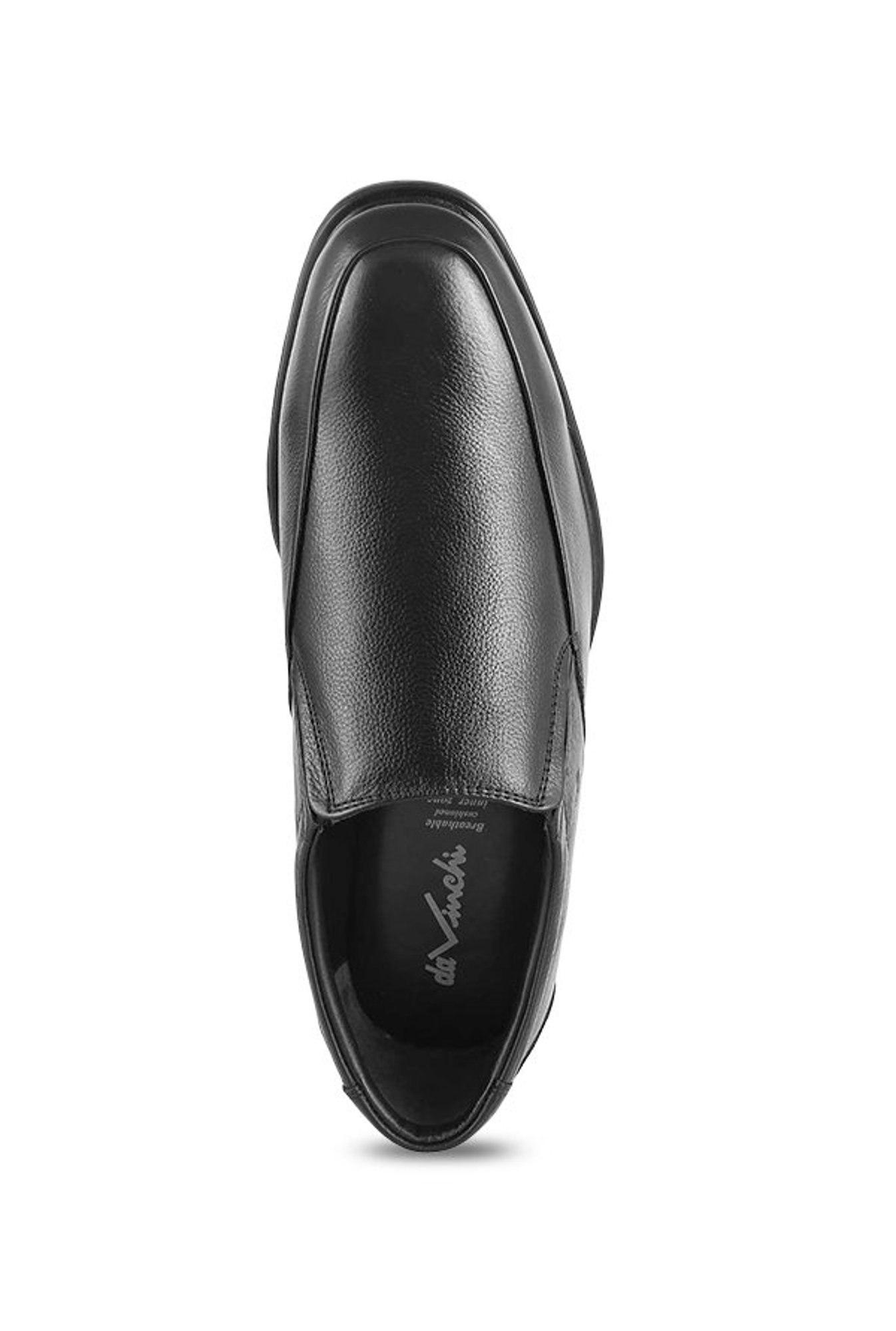 Da Vinchi by Metro Men's Black Formal Slip-Ons