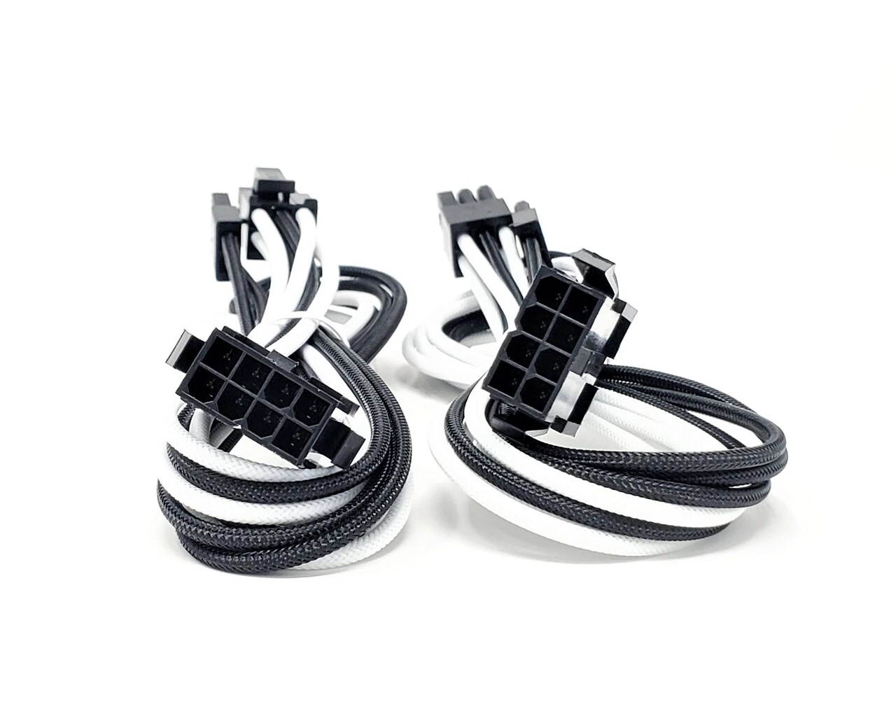 Micro Connectors Premium Sleeved PSU Cable Extension Kit (White/Black)