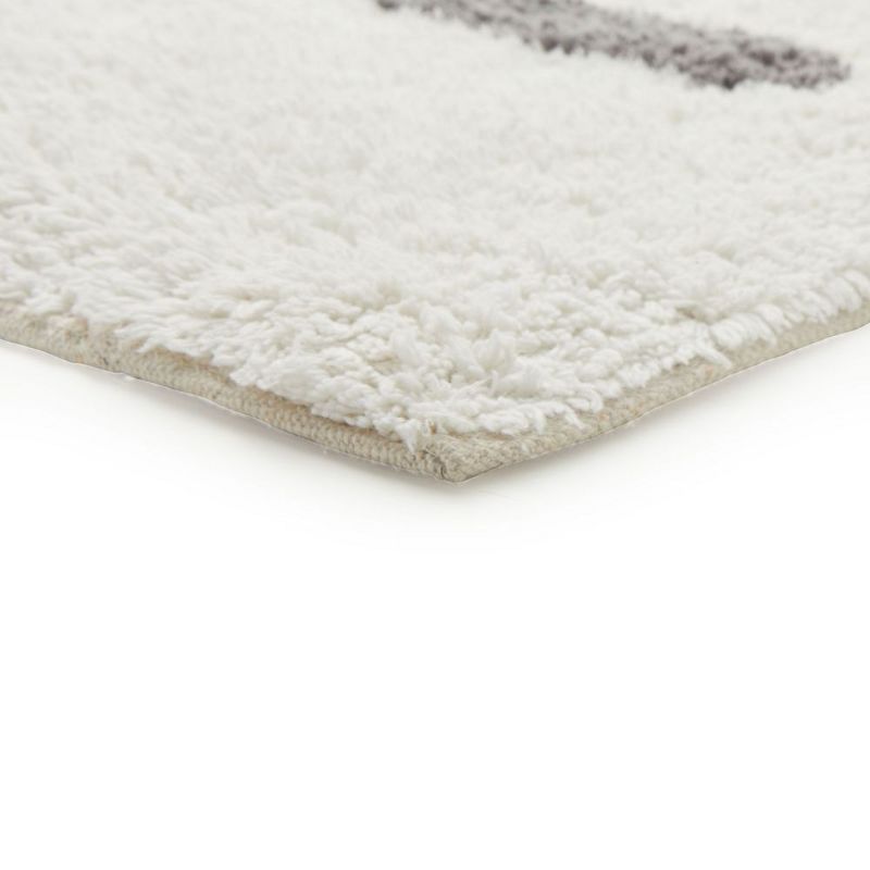 Juvale Personalized Bathroom Rugs with Letter R Initial, Cotton Bath Mat (White, 32 x 20 in)