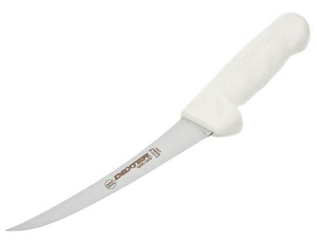 DEXTER RUSSELL 01483 Boning Knife,Flex,Curved,6 In,NSF