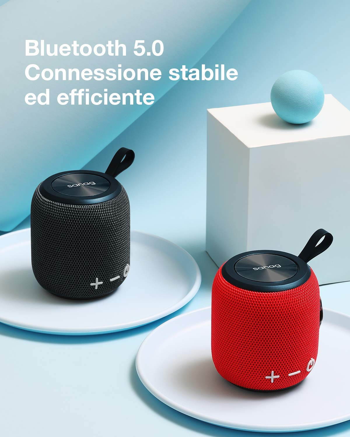 Portable Bluetooth Speaker, Bluetooth 5.0 Dual Pairing Loud Wireless Mini Speaker, 360 HD Surround Sound & Rich Stereo Bass,24H Playtime, IPX67 Waterproof for Travel, Outdoors, Home and Party