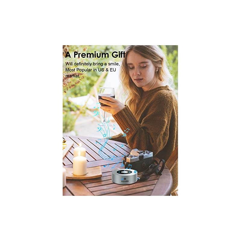 SoundAngel A8 (3rd Gen) 5W Touch Wireless Small Speaker with Waterproof Case 15h Music Micro SD, Portable Pocket Speaker for Pool Beach Camping BBQ Kitchen Bathroom Bedroom Traveling Silver