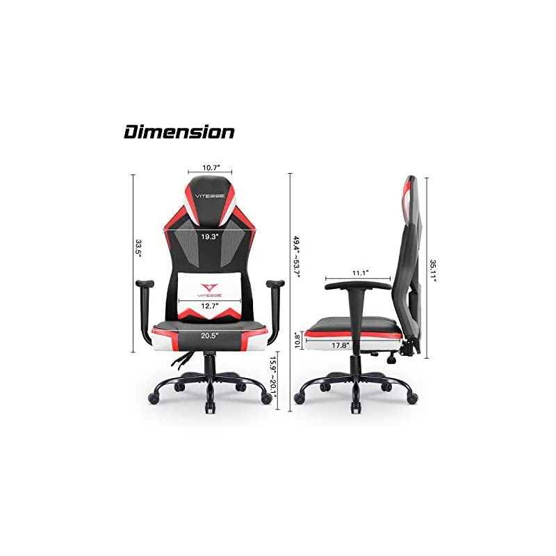 Armless Office Chair, Computer Desk Mesh Seat Chair, Mid Back Swivel Chair with Adjustable Height for Adults and Kids, No Armrest Home Office Task Chair for Small Spaces (Black)