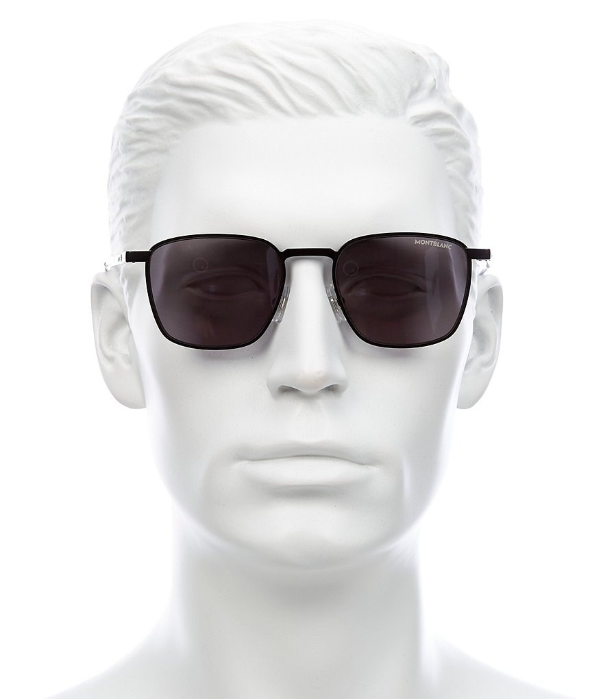 Montblanc Men's Mb0145s 51mm Square Sunglasses