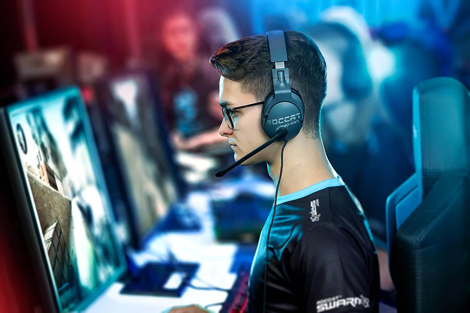 ROCCAT Khan Pro High Resolution Wired Gaming Headset with Microphone- Black