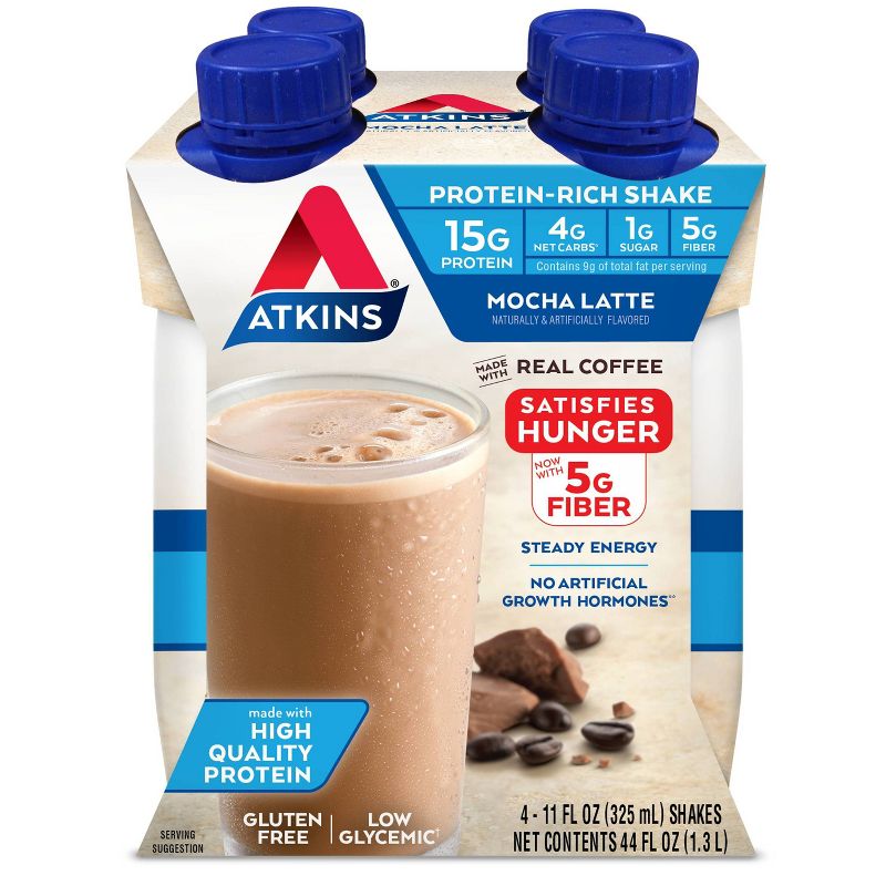 Atkins Protein Shake - Mocha Latte - 4ct