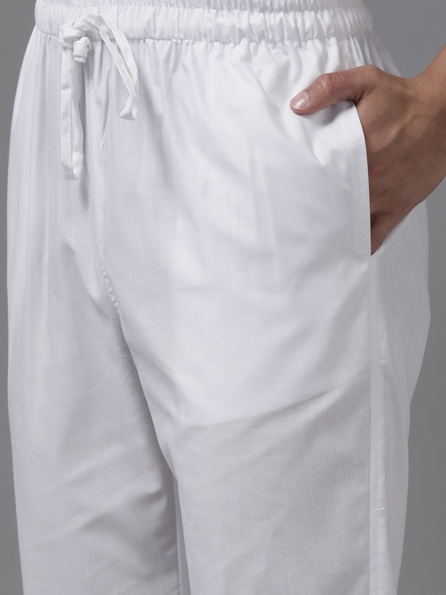 See Designs Indigo Blue & White Cotton Regular Fit Printed Kurta Bottom Set