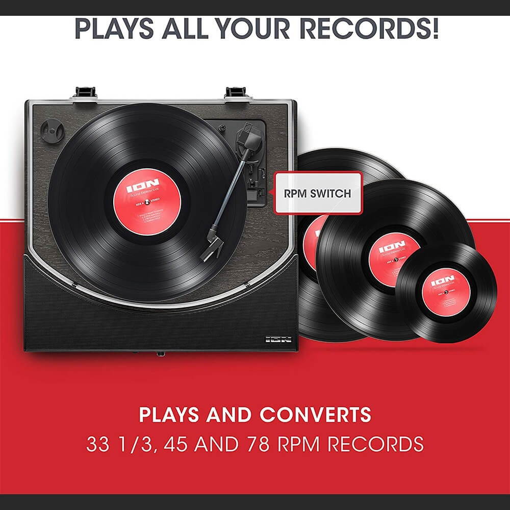 Bluetooth Stereo Turntable - Black