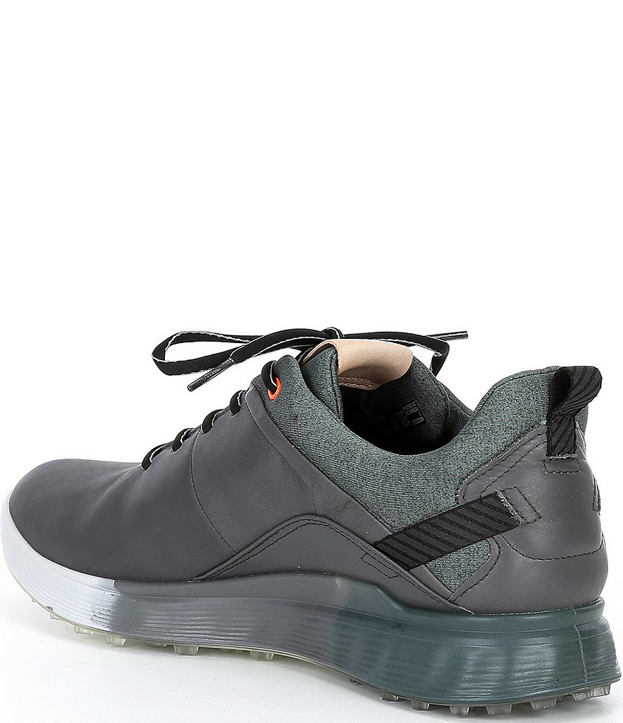 ECCO Men's S-Three Spikeless Waterproof Lace-Up Golf Shoes