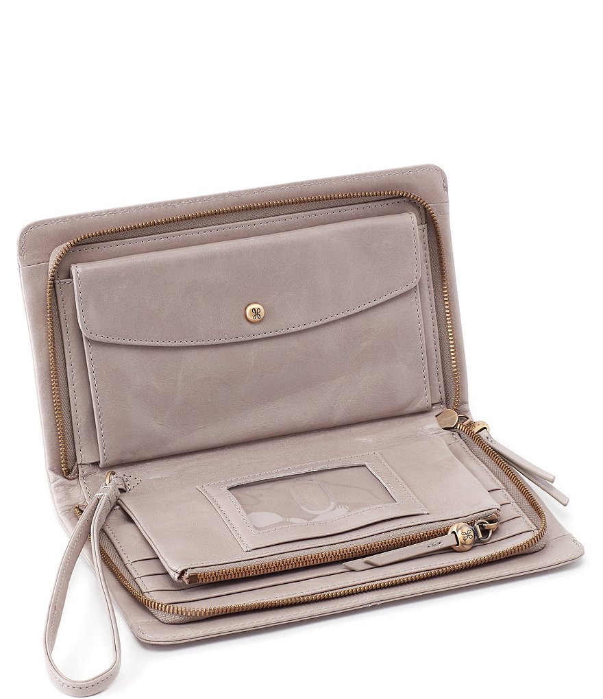 HOBO Link Leather Zip Wristlet