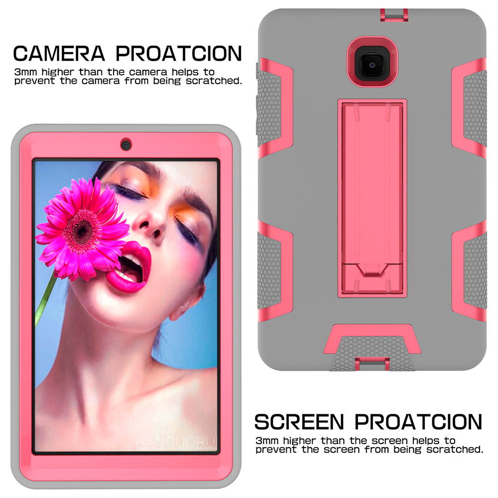 Mignova Case for Galaxy Tab A 8.0 Case 2018,Three Layer Shockproof Armor Defender Full-Body Rugged Protective Case Cover with Stand for Samsung Galaxy Tab A 8.0 2018 SM-T387/T387v