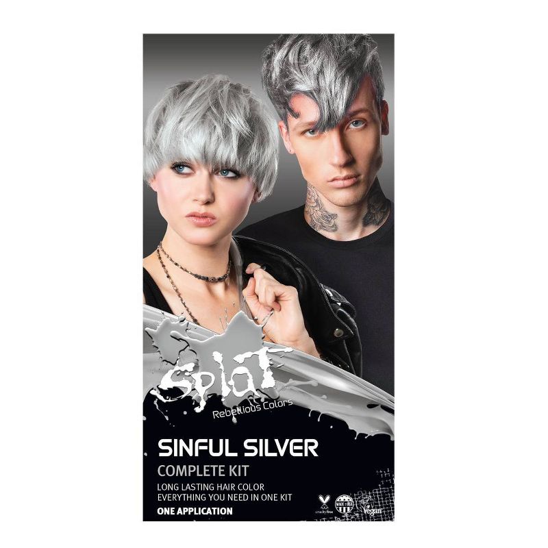 Splat Hair Color Kit - 10.28 fl oz - Sinful Silver