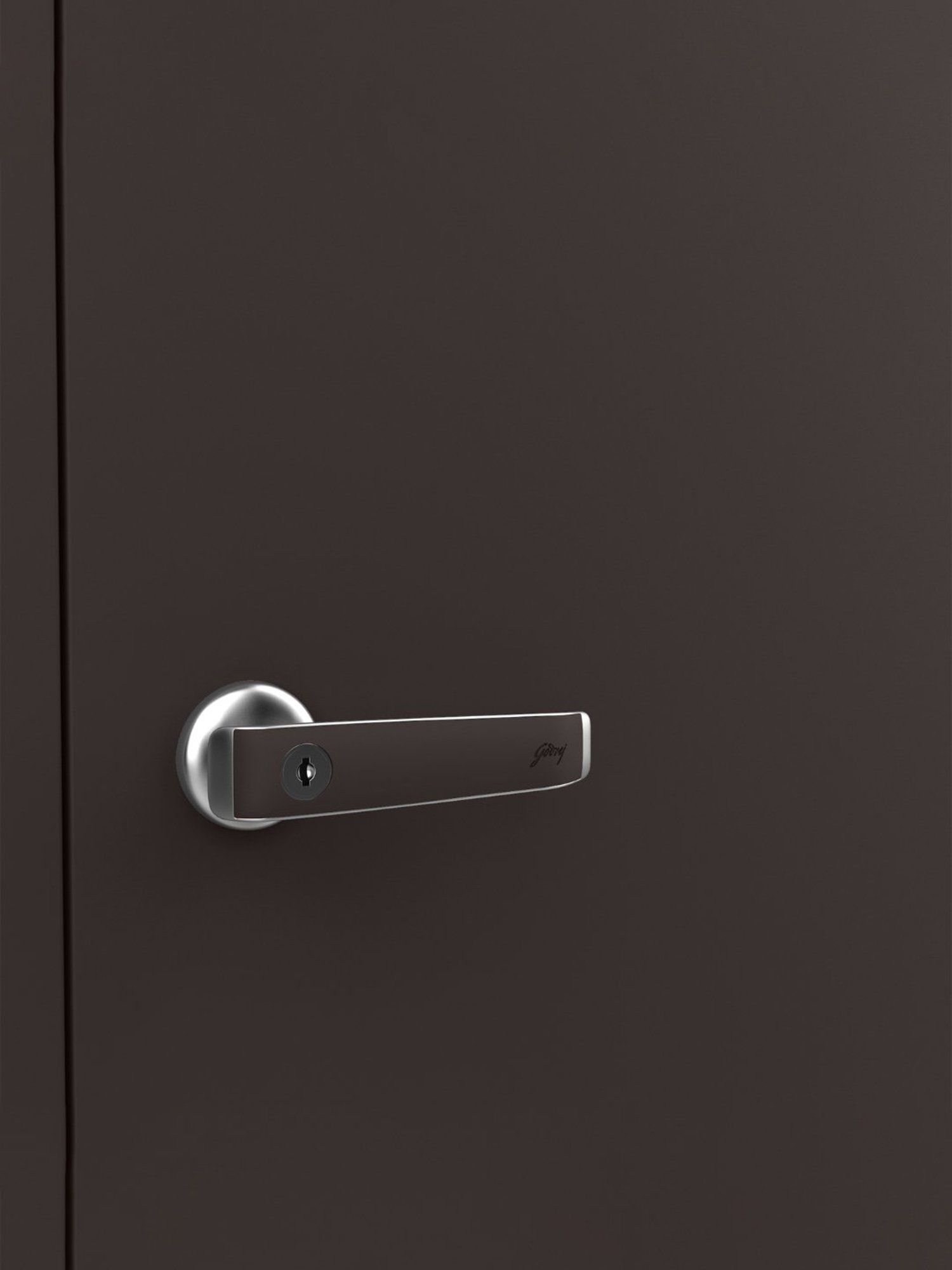 Godrej Interio Auraline Men Premium 2-Door Almirah, Brown (1-Year Warranty, 1 Locker, 2 Drawers)