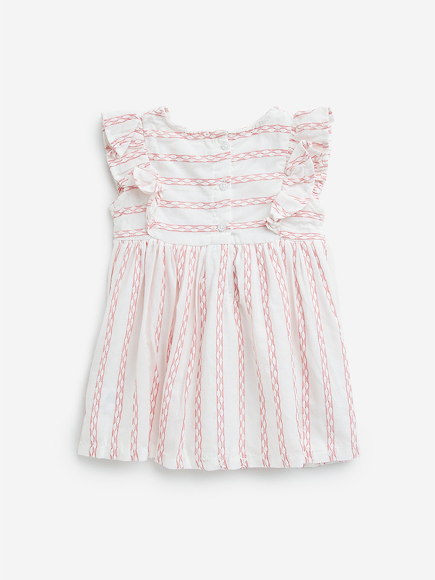 HOP Baby by Westside Red & White Striped A-Line Cotton Dress