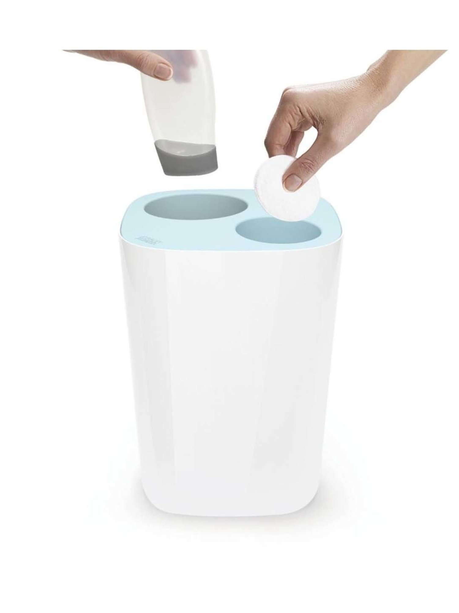 Joseph Joseph Split Light Blue Plastic Waste & Recycling Bin (8 L)