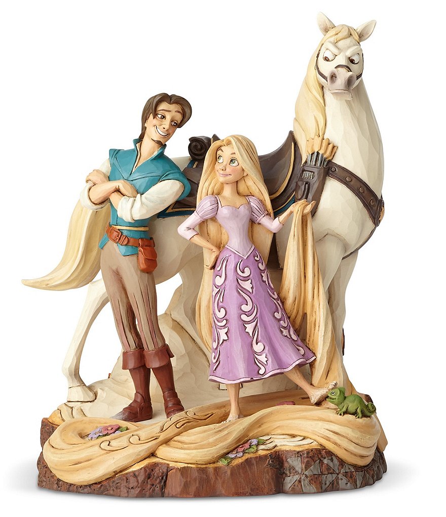 Disney Tradition by Jim Shore Rapunzel Flynn Rider & Maximus #double;Tangled Carved By Heart#double; Figurine