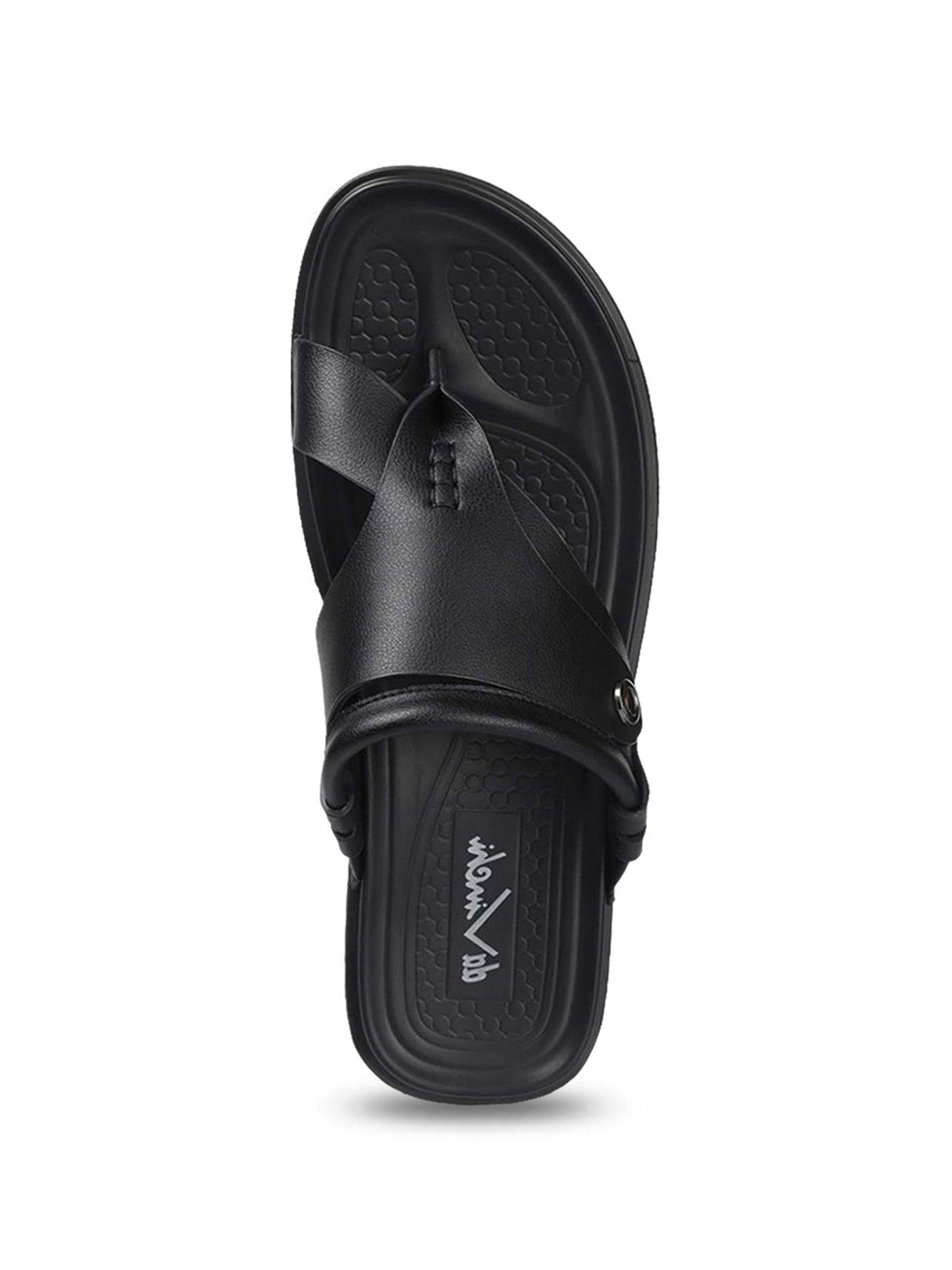 Da Vinchi by Metro Men's Black Toe Ring Sandals