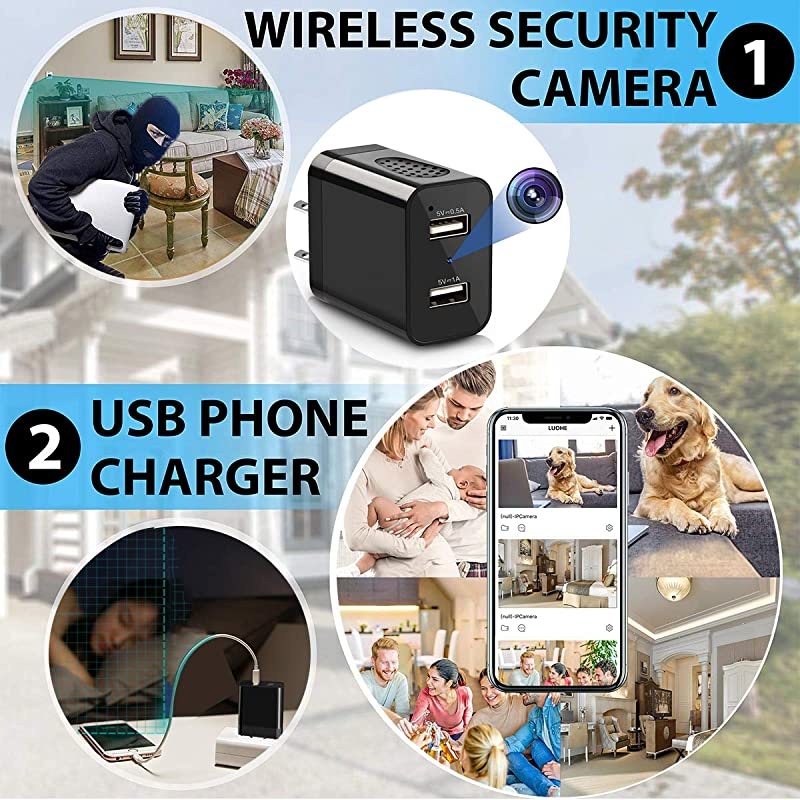 Spy Camera - WiFi Cameras - Camera with Live Feed WiFi - Spy Cameras - Home Mini Nanny Cam Camera with Video Recording - Spy Camera Wireless with Remote Access