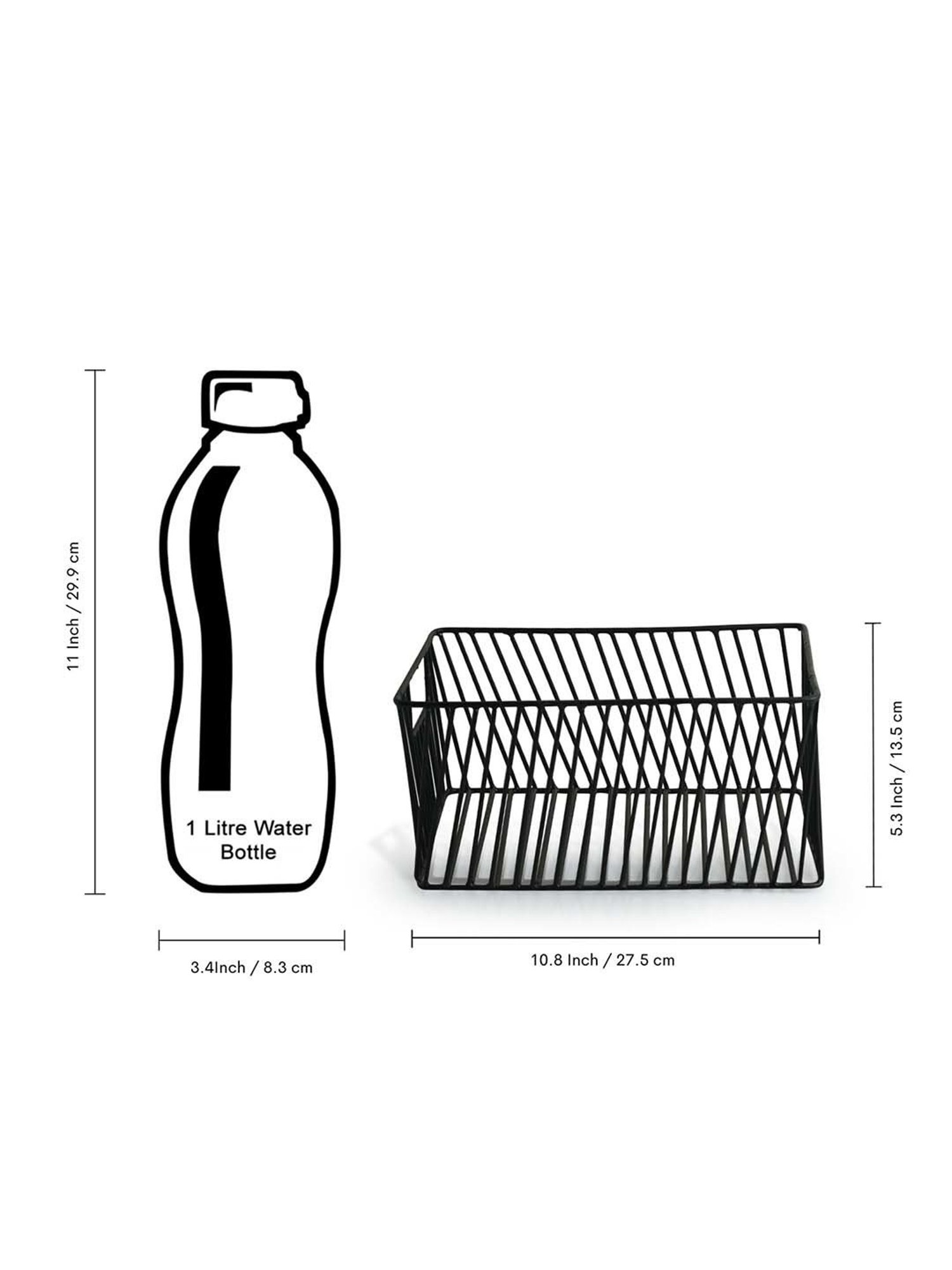 ExclusiveLane Black Iron The Diagonal Mesh Fruit Basket