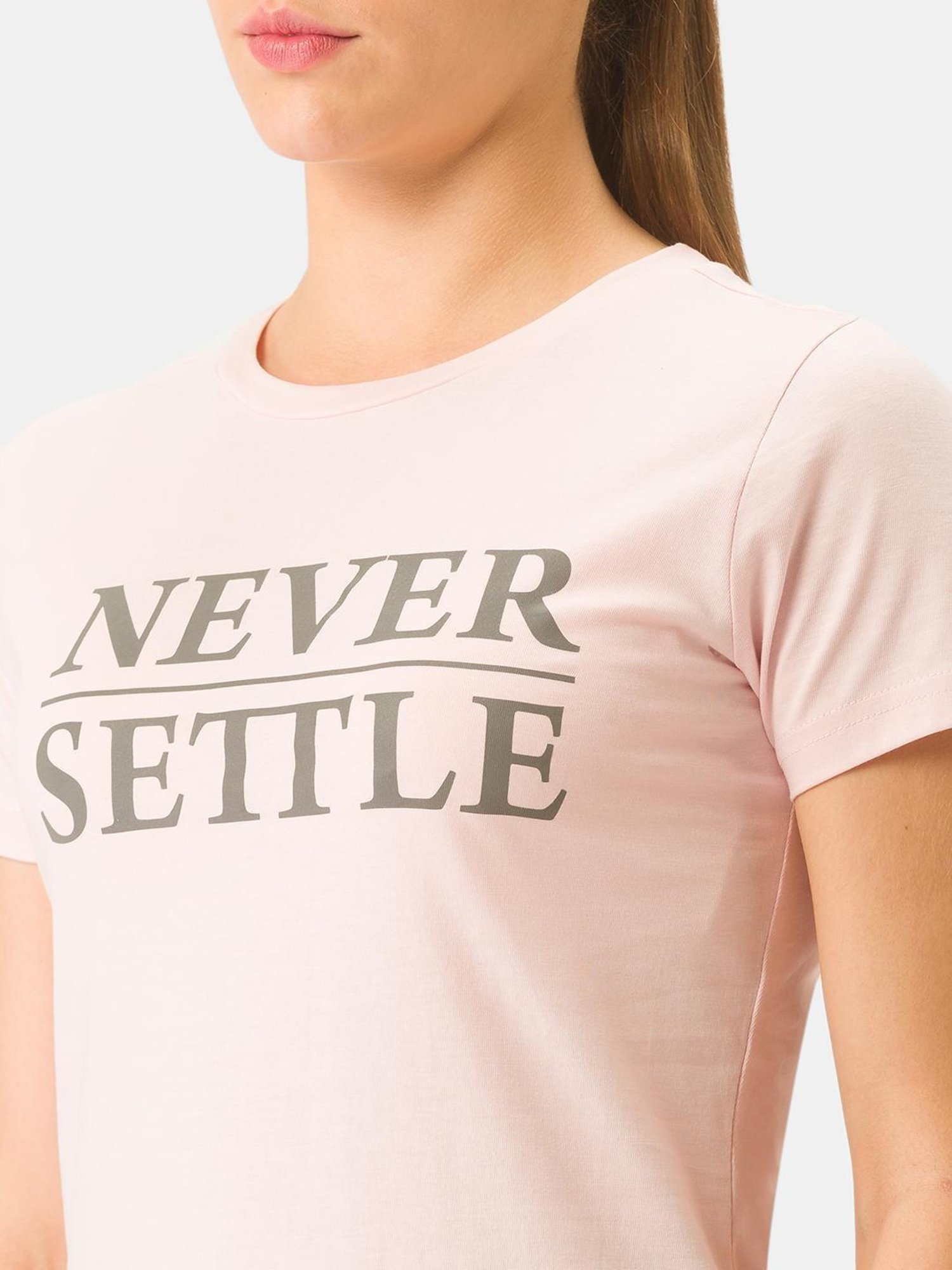 Globus Light Pink Graphic Print Sports T-shirt