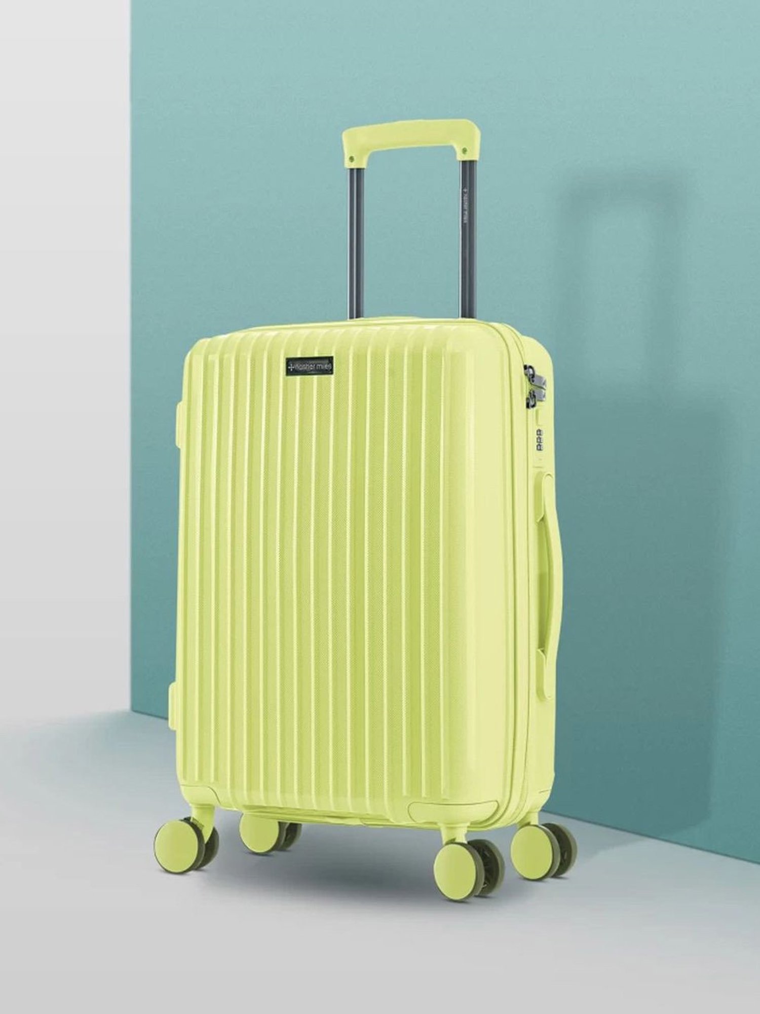 Nasher Miles Pondicherry Hard-side Polypropylene Cabin Lime Yellow 20 inch |55cm Trolley bag