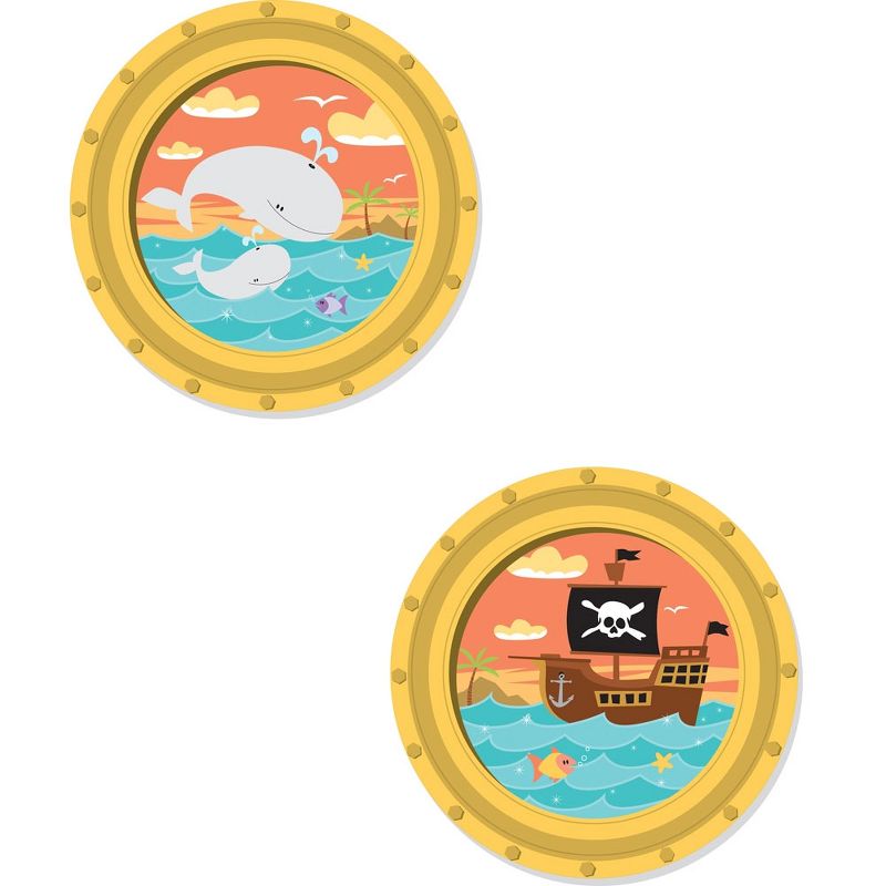 Pirates High Seas Windows Wall Accent Self Stick Decals - York Wallcoverings..