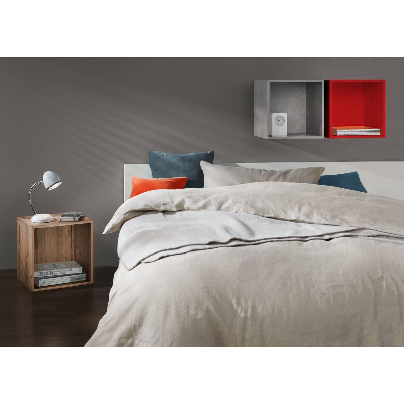 14.7" x 12.7" Wall Cube Shelf Red - Dolle Shelving