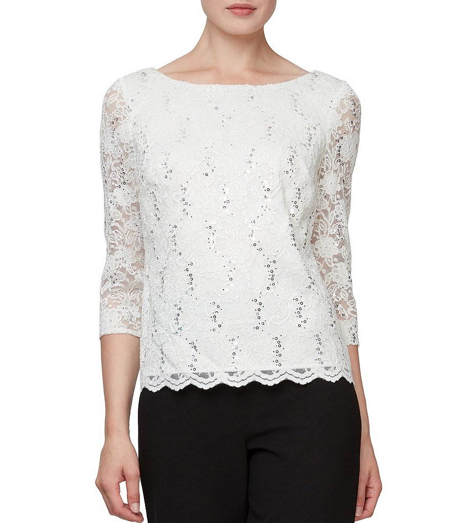 Alex Evenings Wide Leg Chiffon Pants