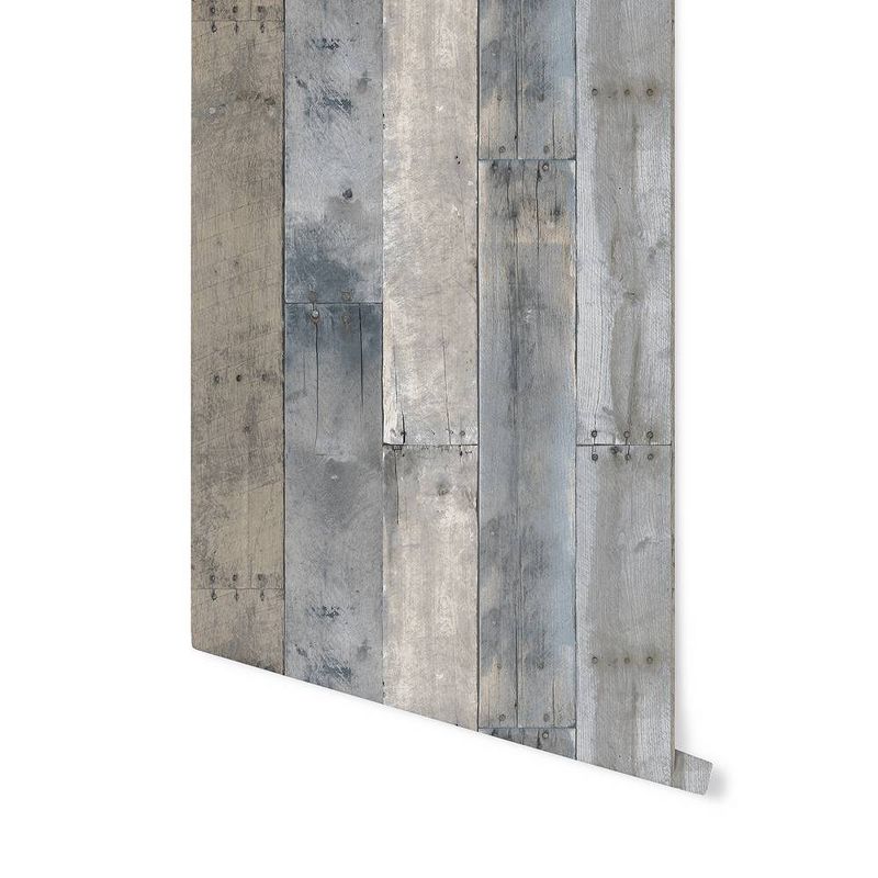 Tempaper Repurposed Wood Self-Adhesive Removable Wallpaper