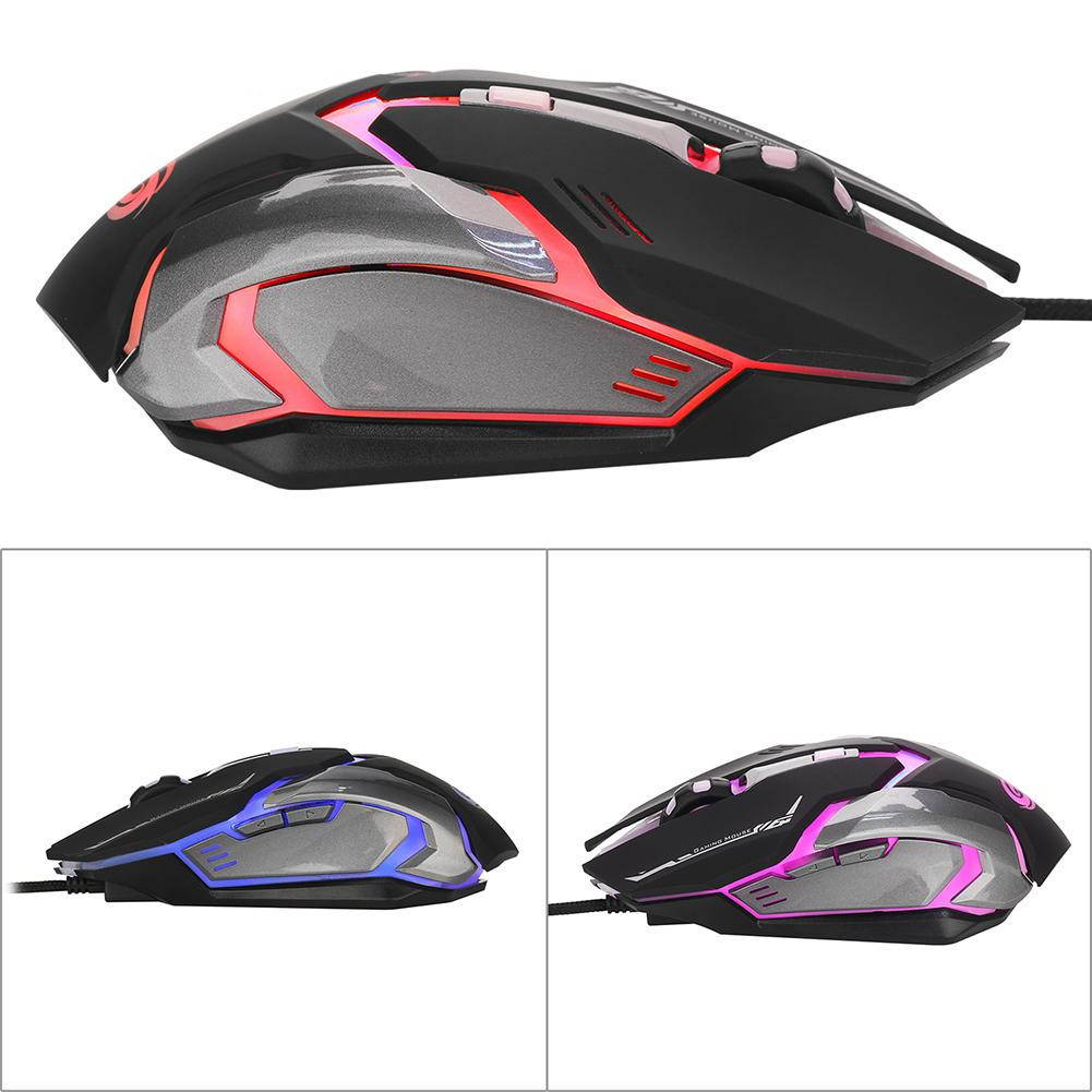 Professional 3200DPI Colorful LED Optical 6D USB Wired Gaming Mouse Pro Gamer Computer Mice For PC