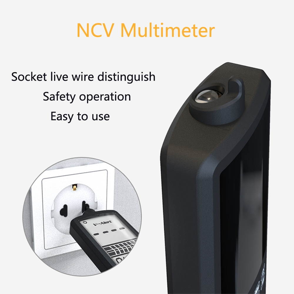 BSIDE 2000 Counts Auto Range Multimeter Dual Mode Smart Multi-meter & Voltage Detector LCD Digital DC/AC Voltage Meter Frequency Resistance Tester Voltmeter with Continuity Test Flashlight V~Alert