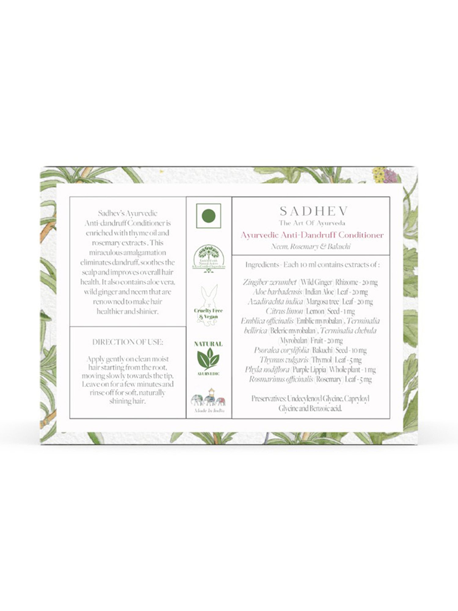 SADHEV The Art Of Ayurveda Ayurvedic Anti-Dandruff Conditioner - 200 ml