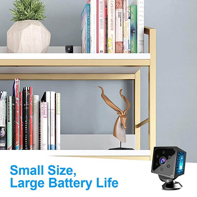 Spy Camera 4K Wireless Hidden Camera Portable HD WiFi Nanny Cam with Night Vision and Motion Detection Smallest Security Surveillance Camera with Phone App for IndoorHomeApartmentOffice