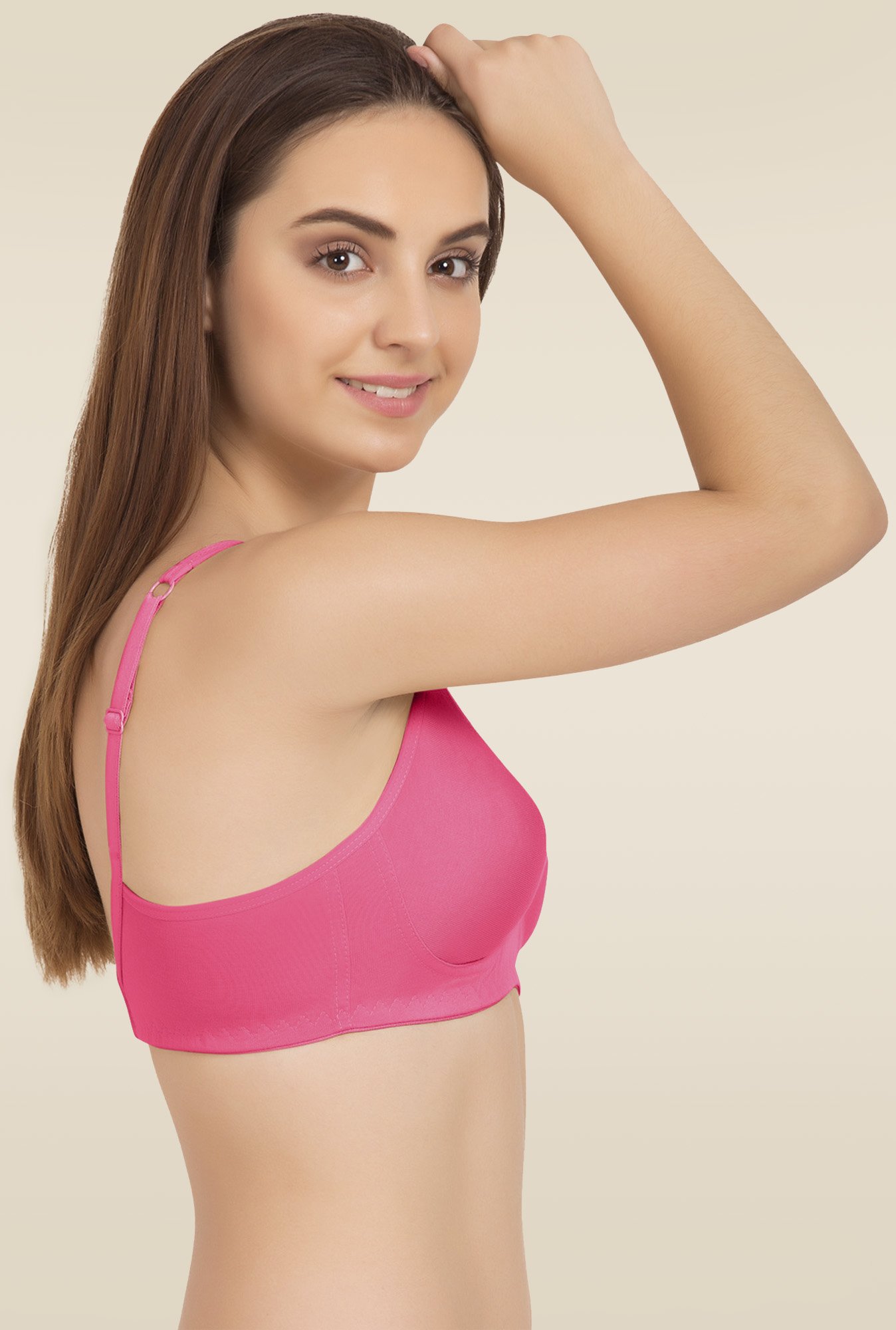 Tweens Dark Pink Full Coverage Non Padded T-Shirt Bra