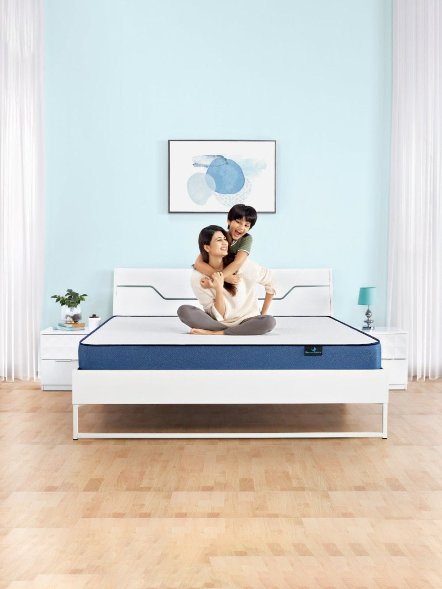 Doctor Dreams by Nilkamal White Metal Queen Grande Bed