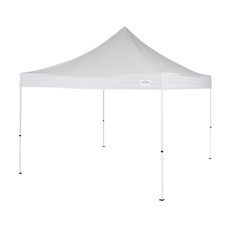 Costway Outdoor 2-Tier 10'x10' Gazebo Canopy Shelter Awning Tent Patio Garden Screw-free structure Brown