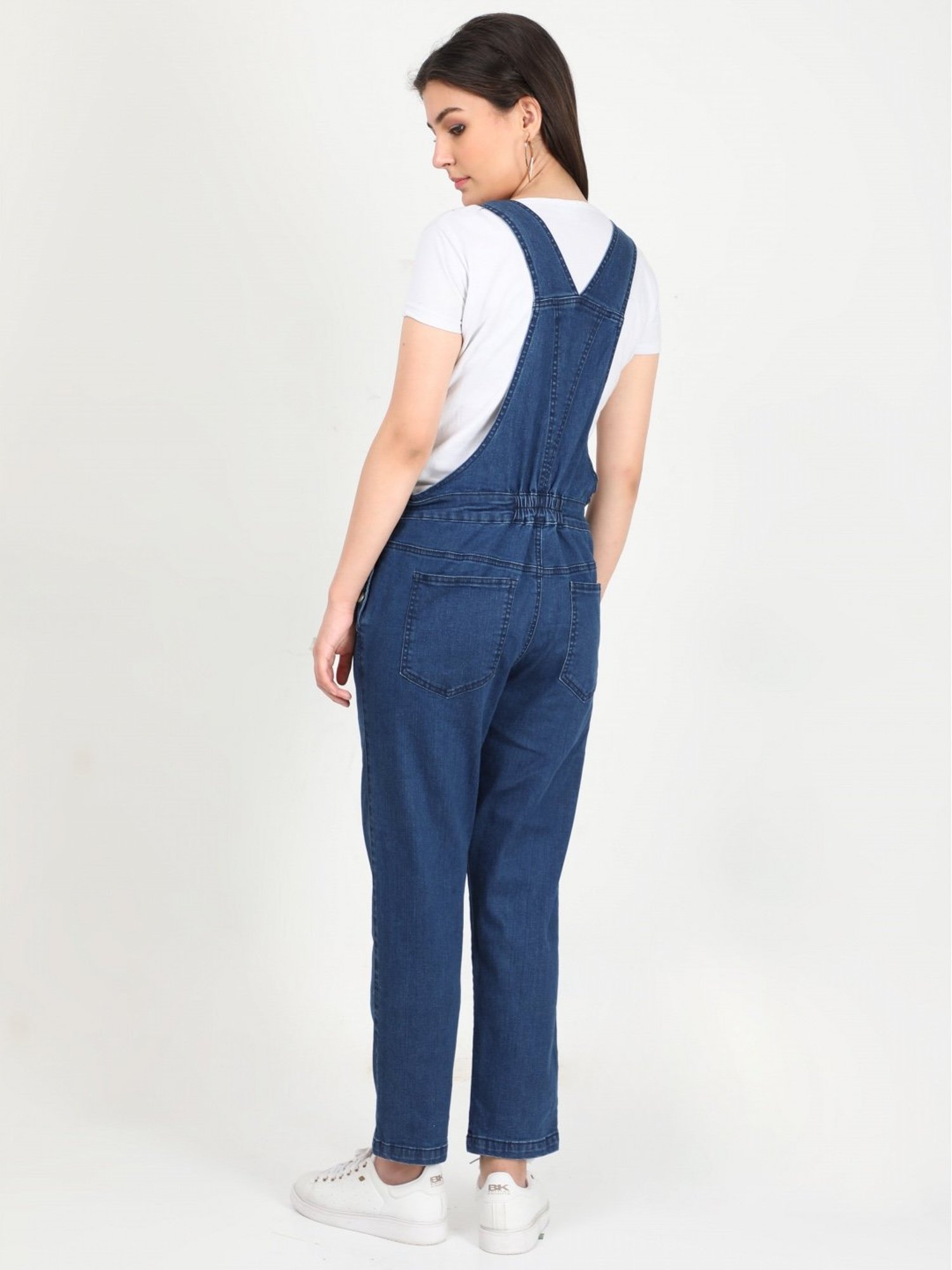 The Mom Store Blue Relaxed Fit Overall Dress