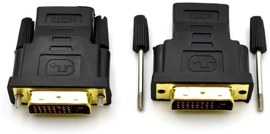 4 Pack Bidirectional DVI to HDMI Adapter 1080P Full HD DVI-D 24+1 Male to HDMI Female with Gold Plated High Speed Converter