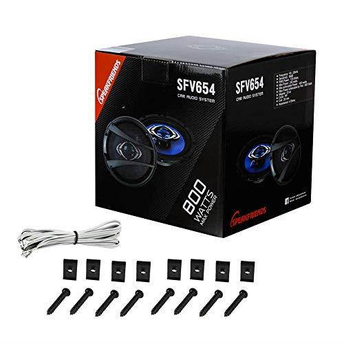 SFV654 65Inch 800 Watt FullRange 4Way Coaxial Audio Car Speakers Pair